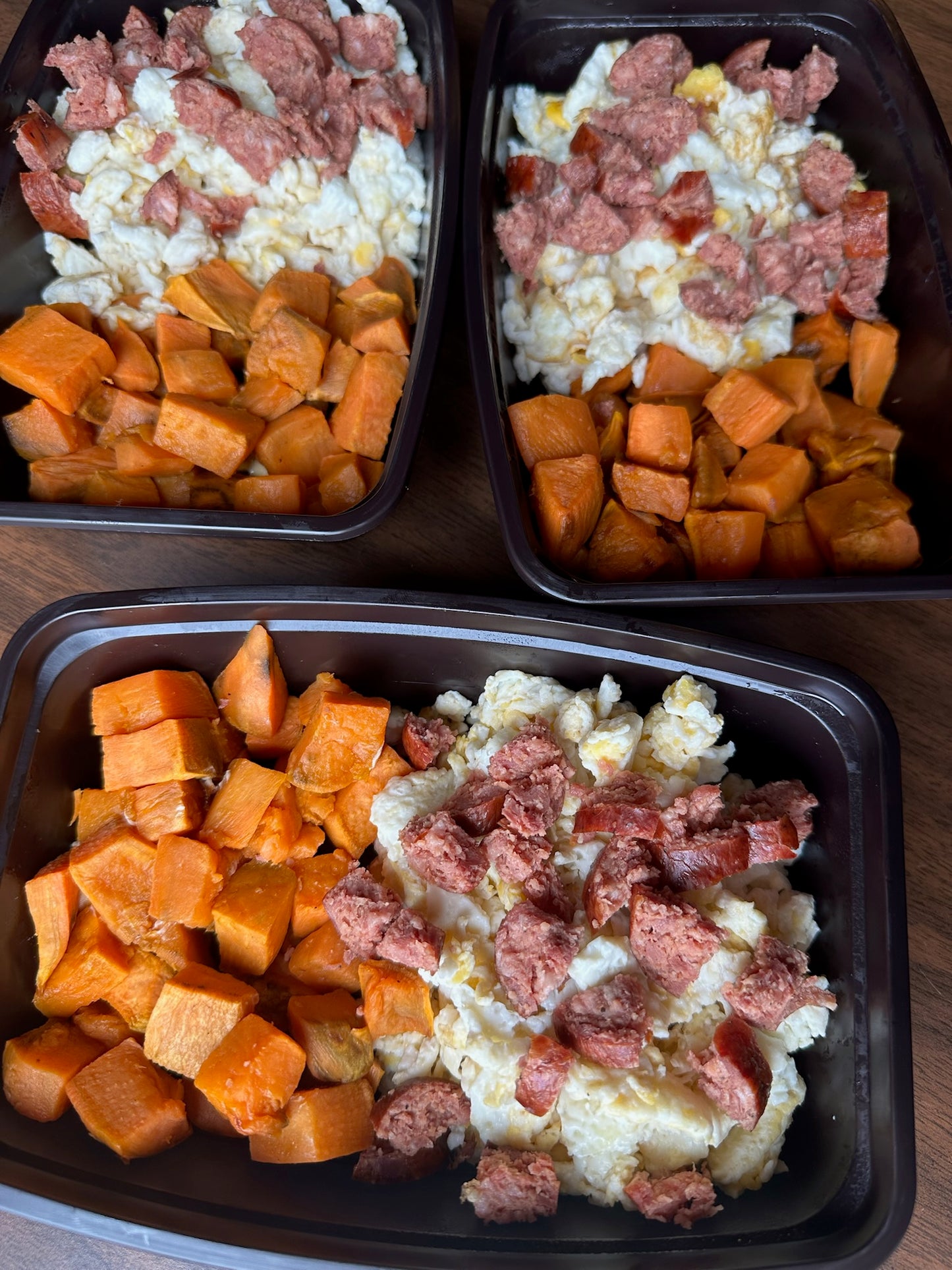 Egg, Sweet potato, and Sausage Bowl